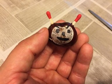 bricolage d'automne avec des marrons. bricolage marrons maternelle automne 8