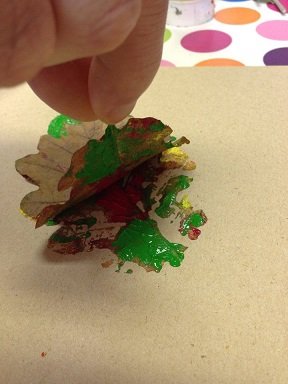 empreinte feuille automne peinture 3