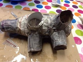 Fabrique ton cochon en papier mâché : tuto complet pour débutant cochon en papier mache 2