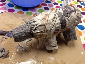 Fabrique ton cochon en papier mâché : tuto complet pour débutant cochon en papier mache 3