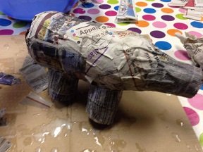 Fabrique ton cochon en papier mâché : tuto complet pour débutant cochon en papier mache 4