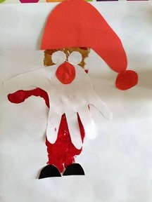 bricolage pere noel empreinte de main 3