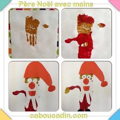 bricolage pere noel empreinte de main 7