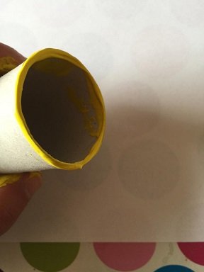 poussins avec empreinte rouleau papier toilette 2