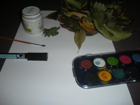 Crée ton arbre d’automne avec différentes feuilles mortes.