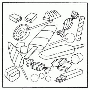 COLORIAGES BONBONS ET FRIANDISES