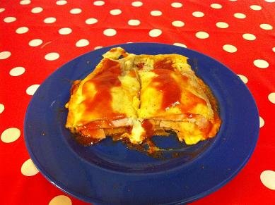 crepe vache qui rie jambon ketchup 12