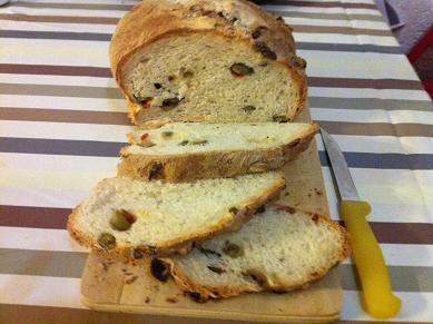 faire du pain olive verte poivron 24
