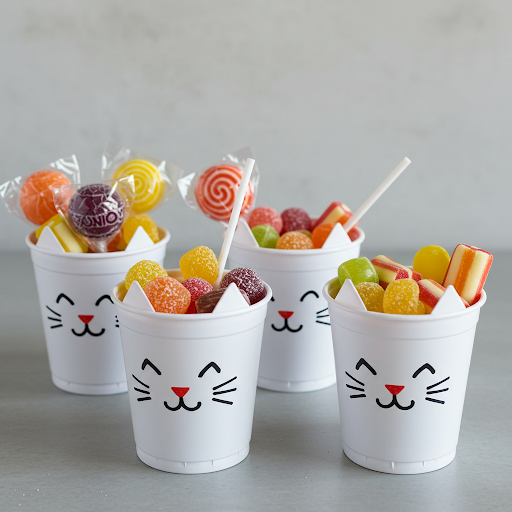 Bricolage Pâques enfants : Gobelets en lapin remplis de bonbons gobelet lapin bonbons paques 20