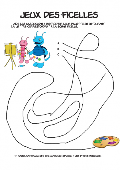 jeux de ficelles coloriages difficile 3 595 1
