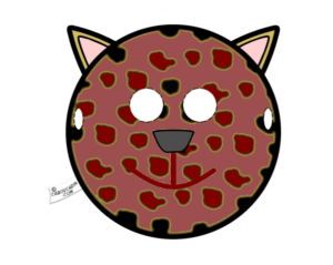 FABRIQUER DES MASQUES DE CARNAVAL | LÉOPARD masque-de-leopard-beige-marron-caboucadin_595