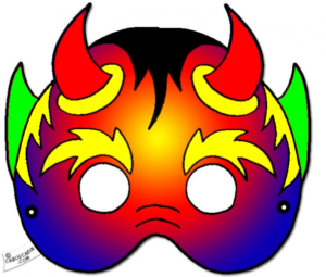 FABRIQUER DES MASQUES DE CARNAVAL | MONSTRE masque-diablotin-caboucadin-1_595