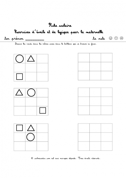 reperage dans espace rond carre triangle 2 595 1