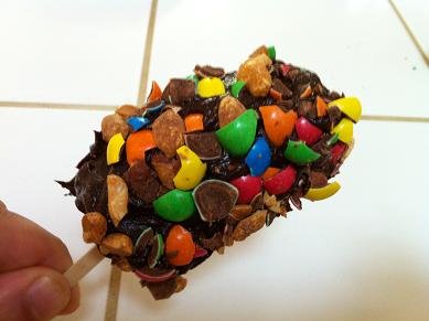 sucette banane chocolat mms 20