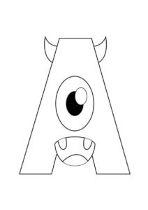 coloriage-Halloween-lettre-A