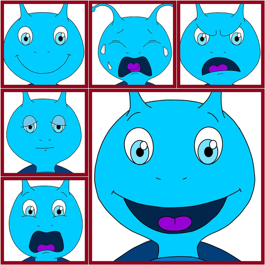 logo pictogramme emotions humeur garcon