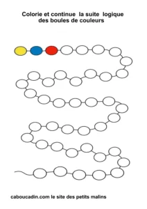 25 fiches maternelles : Suite logique de couleurs fiche-maternelle-coloriage-suite-logique-1