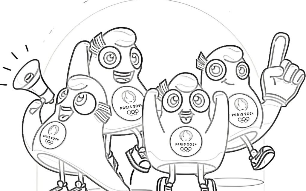 Coloriage Mascotte Jo 2024 à Imprimer Gratuit 40 coloriages JO Paris 2024 - caboucadin
