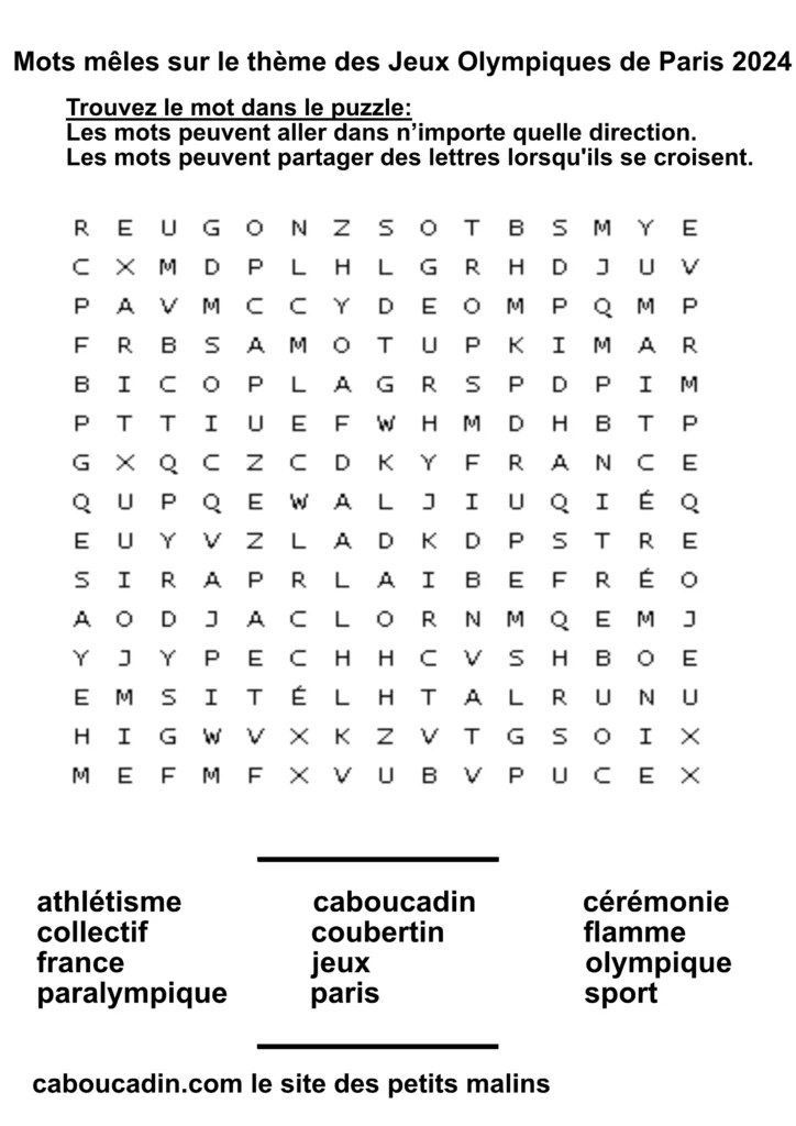 mots meles jeux olympiques paris 2024 8