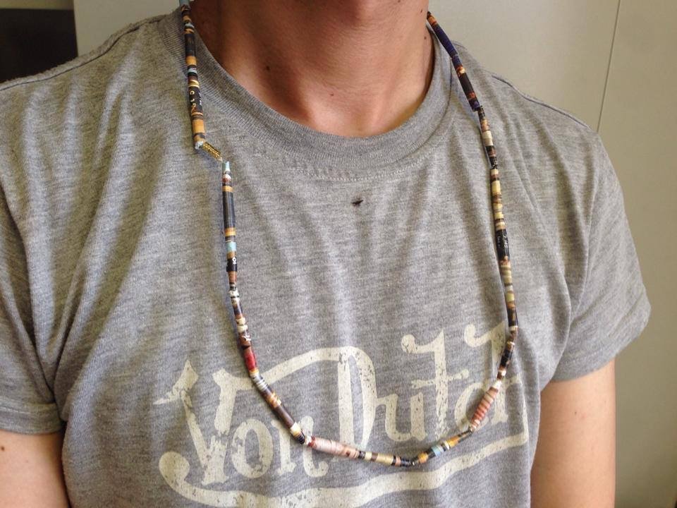 collier perles feuille magazine 12