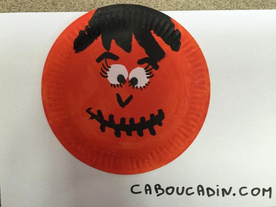 monstre halloween assiette carton 3