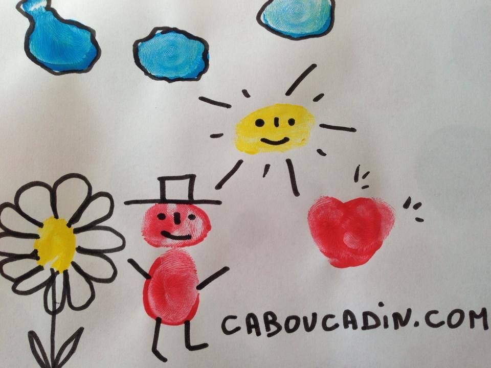 paysage avec empreintes de doigts