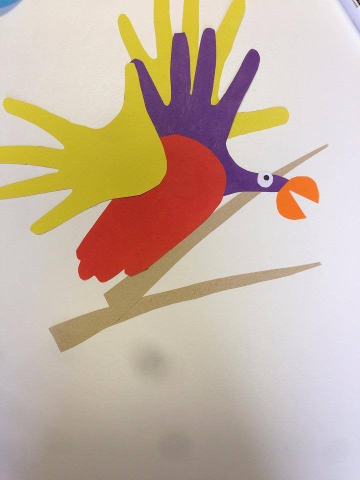 Fabrique ton perroquet avec des empreintes de mains perroquet empreintes mains 3