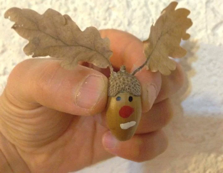 tete renne noel avec gland chene 3