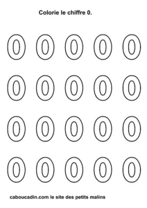 10 fiches maternelles : coloriage des chiffres de 0 Ă 9 fiche-maternelle-colorie-chiffre-0