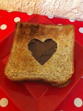 tartine grillee coeur nutella 6