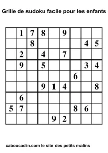grille sudoku facile enfant 2 scaled 1