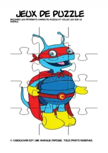 puzzle 12 pieces caboucadin super hero garcon 595