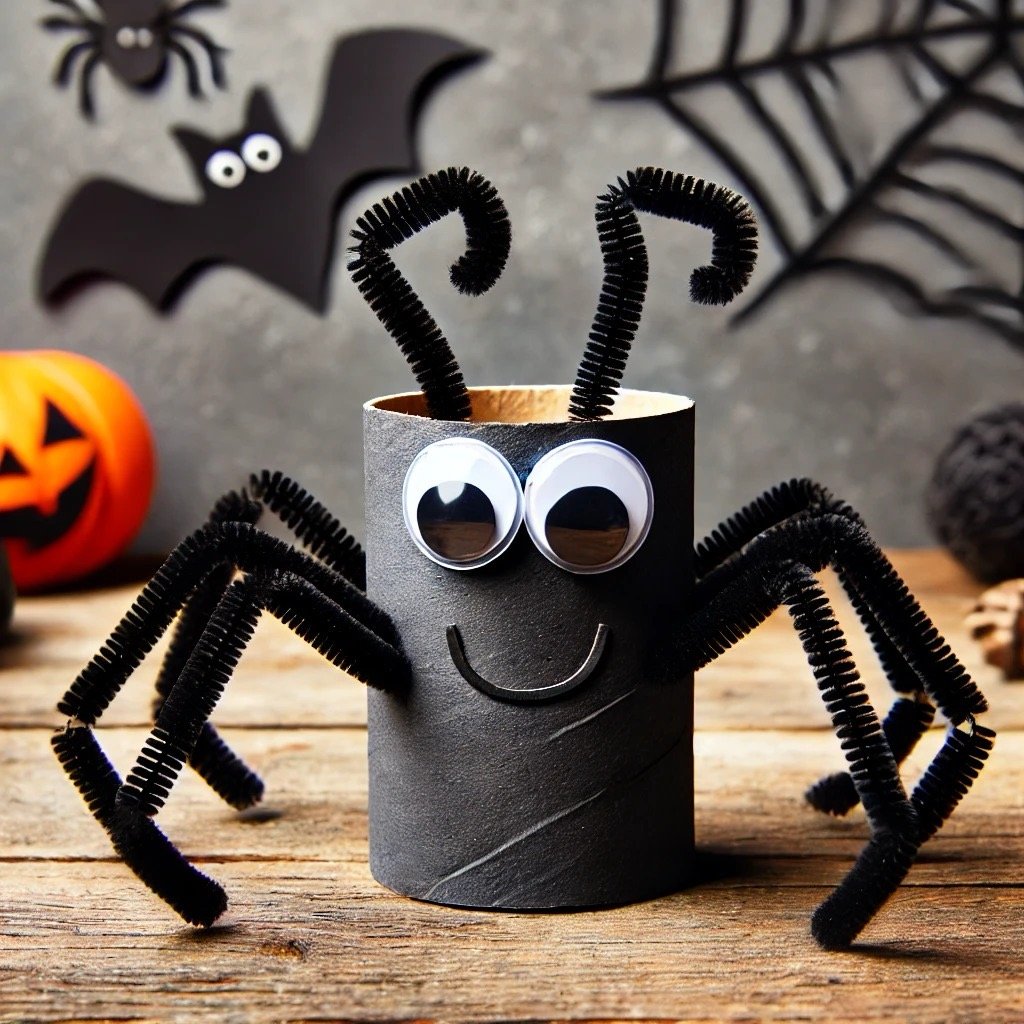 araignee halloween rouleau en carton