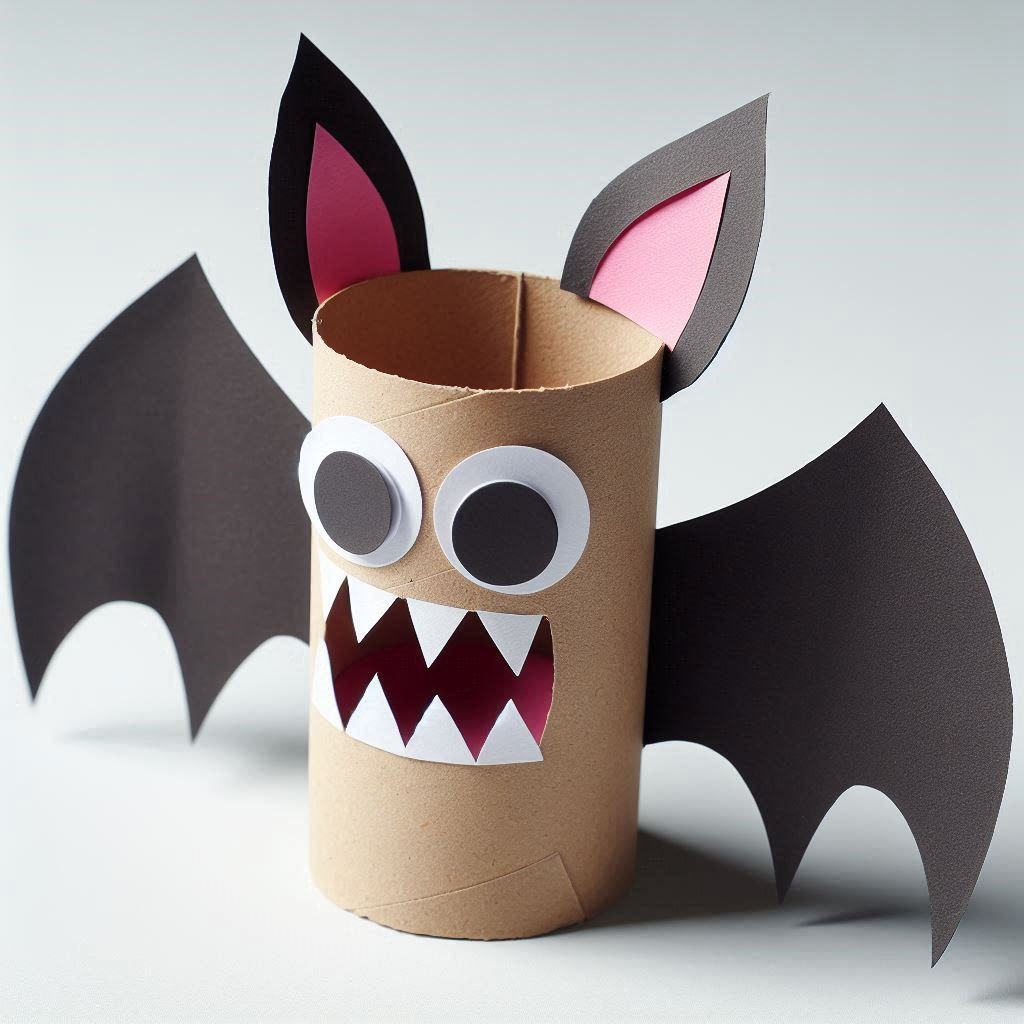 chauve souris avec rouleau en carton hallowee 2