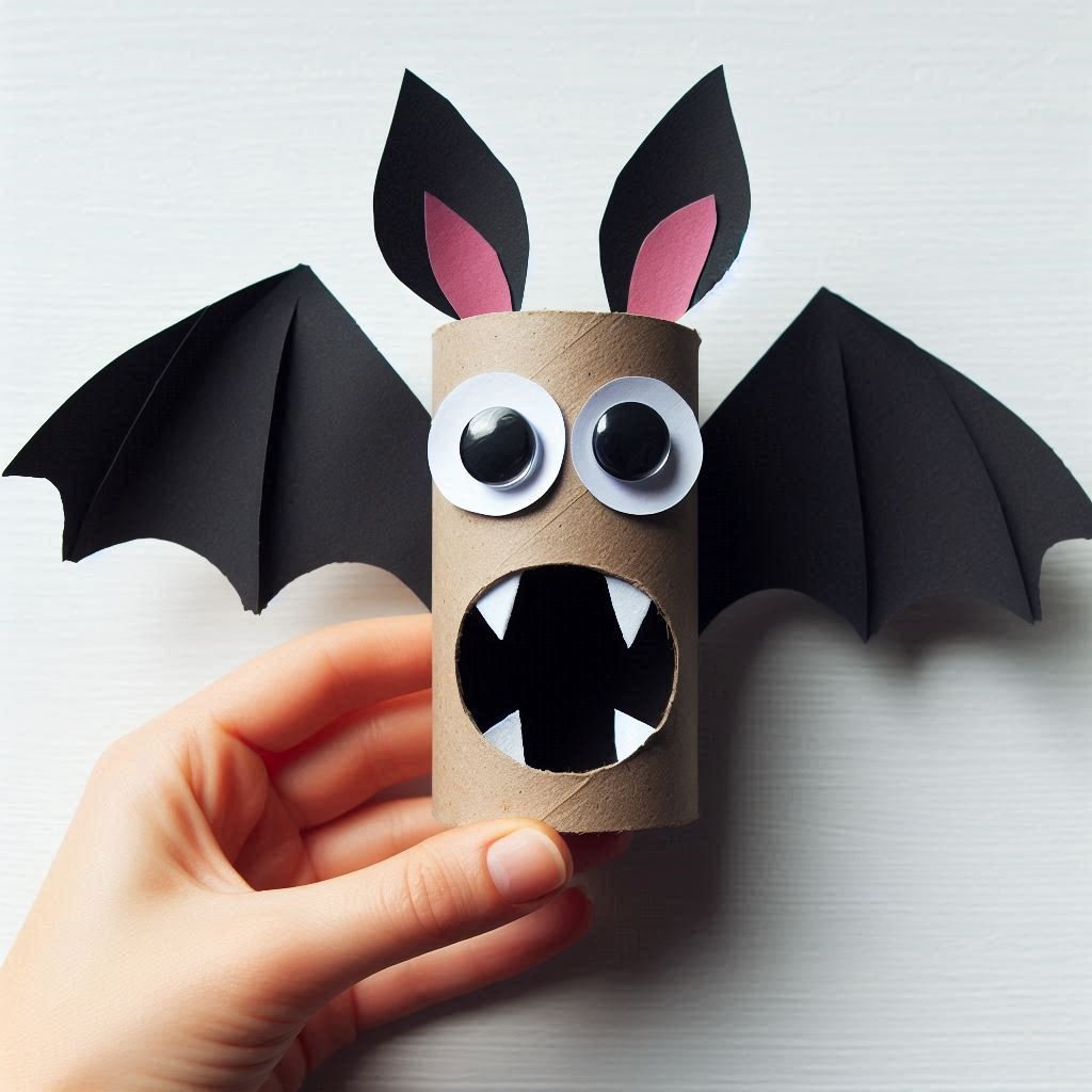 chauve souris halloween rouleau en carton 3