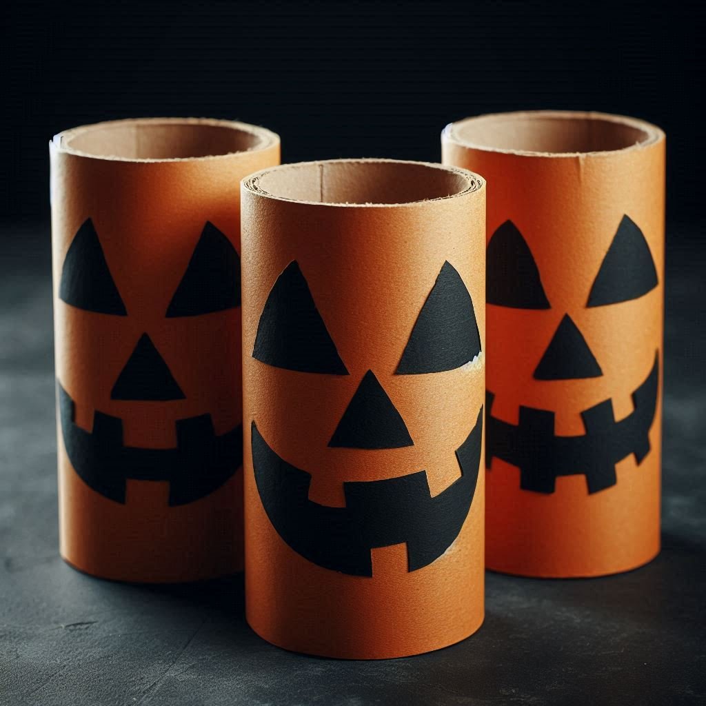 citrouille avec roumleau en carton 1