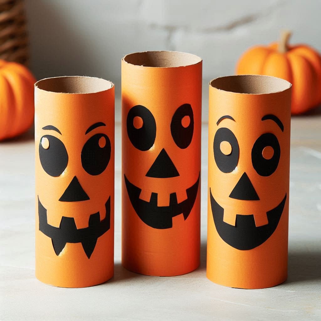 citrouille avec roumleau en carton 2