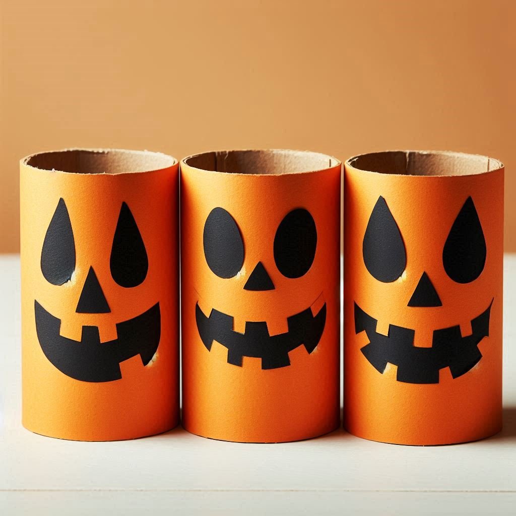 citrouille avec roumleau en carton 4