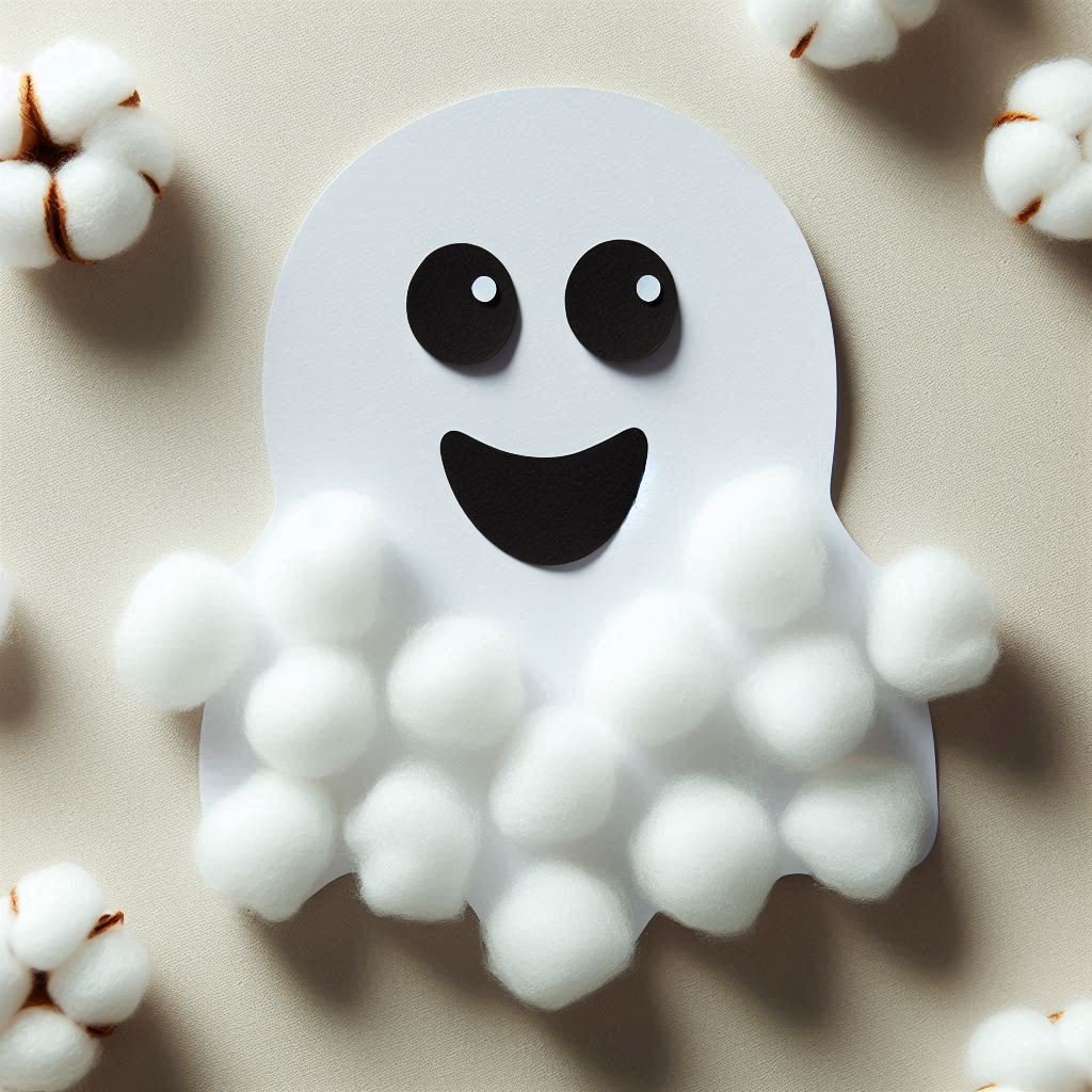 fantomes halloween avec boules de coton 6