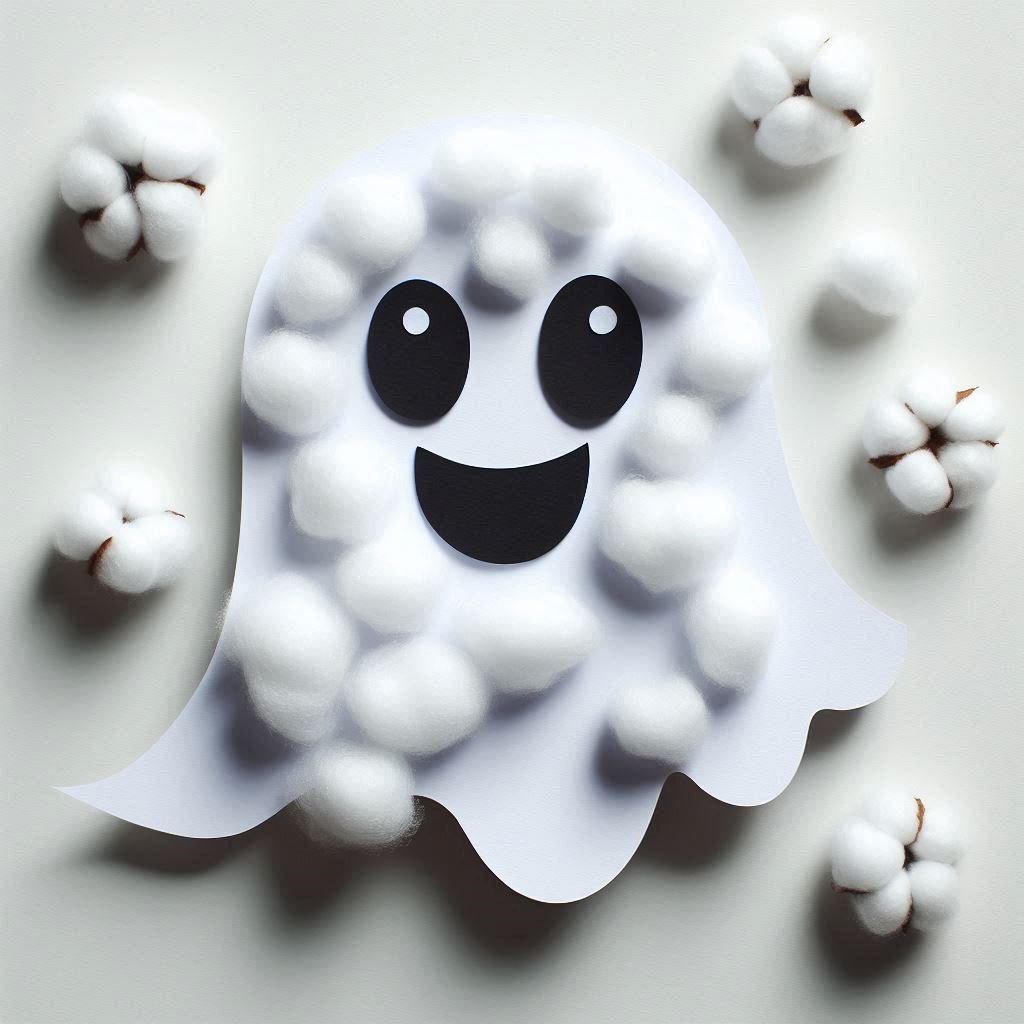 fantomes halloween avec boules de coton 7