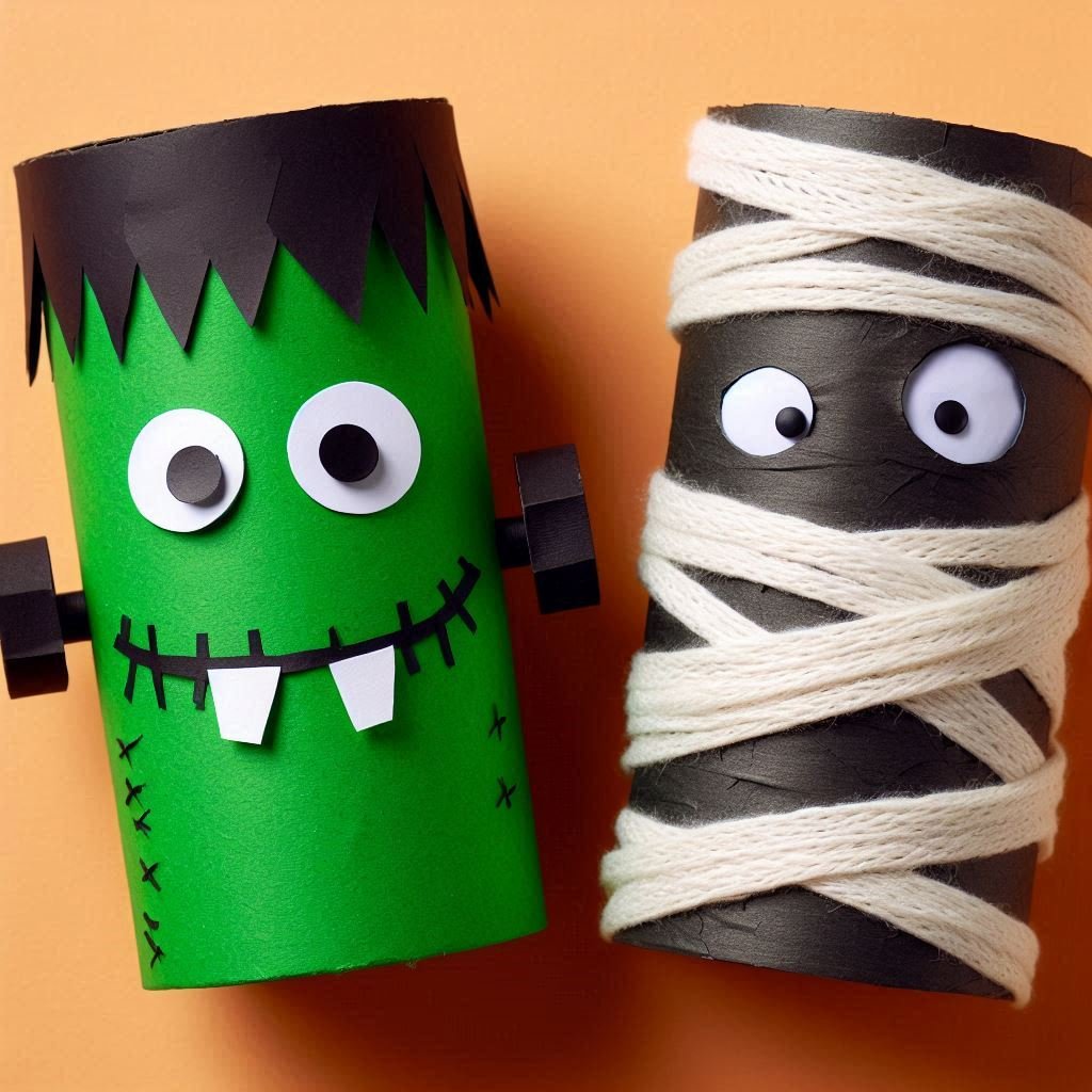 frankestein momie avec rouleau carton 1