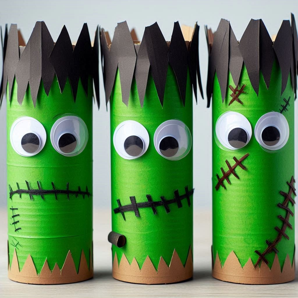 Monstres Frankestein avec rouleau en carton monstres frankestein avec rouleau carton 1