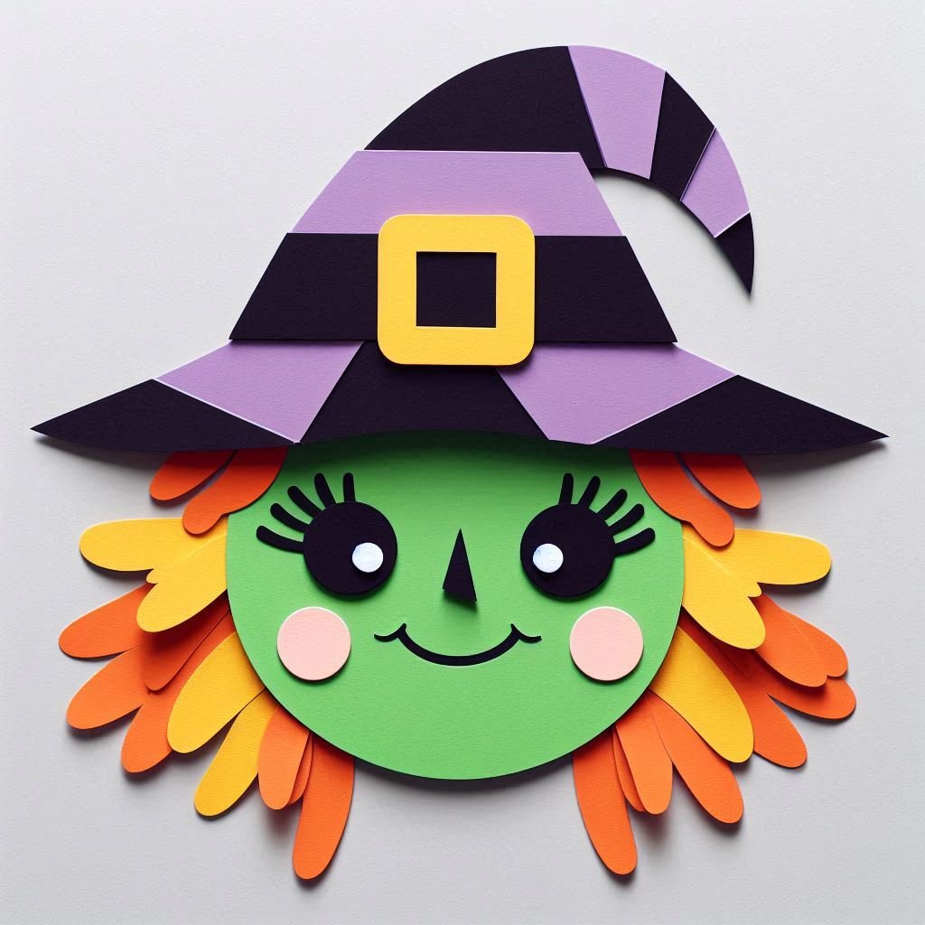 sorciere halloween assiette carton 4