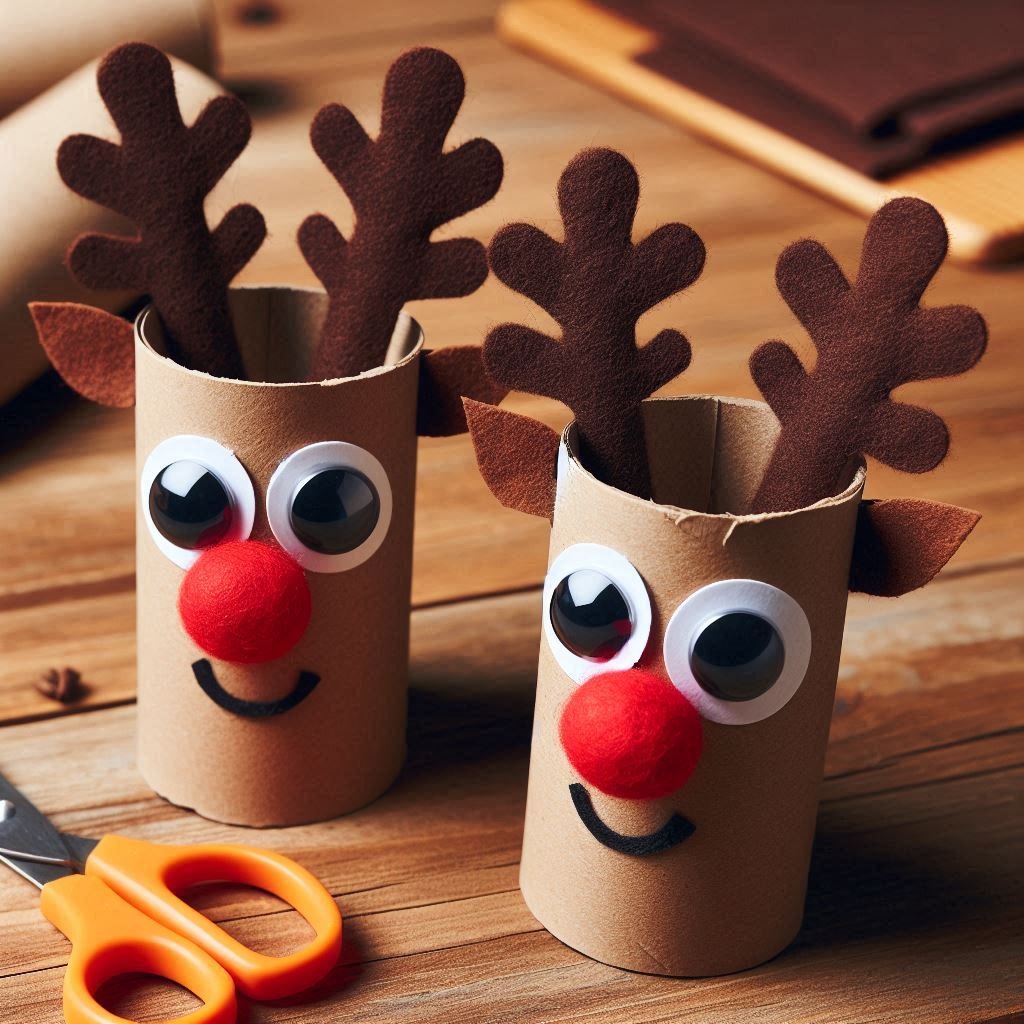 renne noel avec rouleau en carton 4