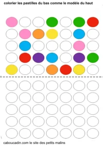 fiche maternelle couleurs GS et CP