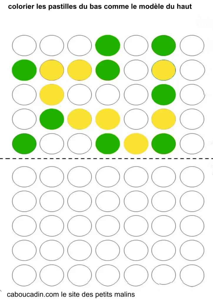 fiche maternelle couleur MS et GS
