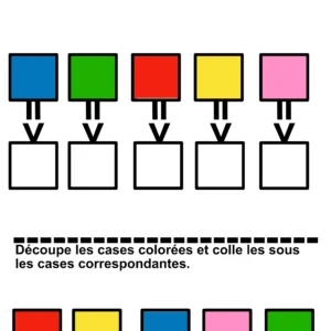 15 fiches pour apprendre les couleurs avec du découpage et collage
