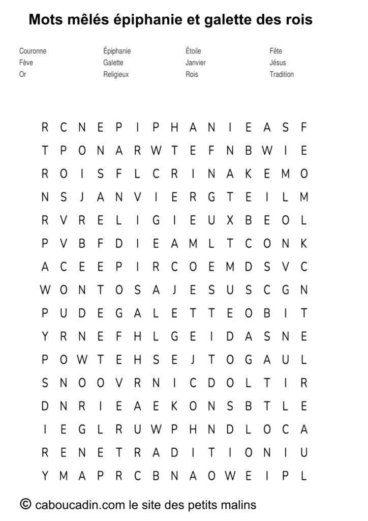 mots meles epiphanie galette des rois 7