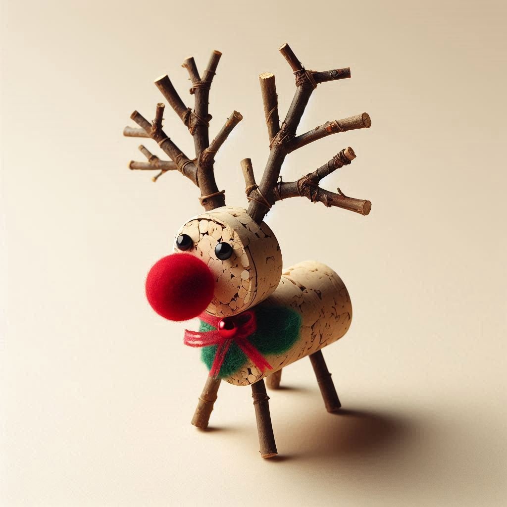 renne noel avec bouchon en liege 3