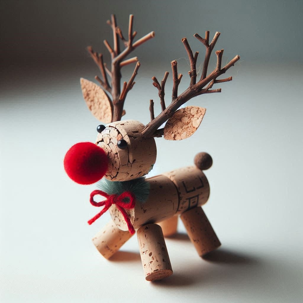 renne noel avec bouchon en liege 4